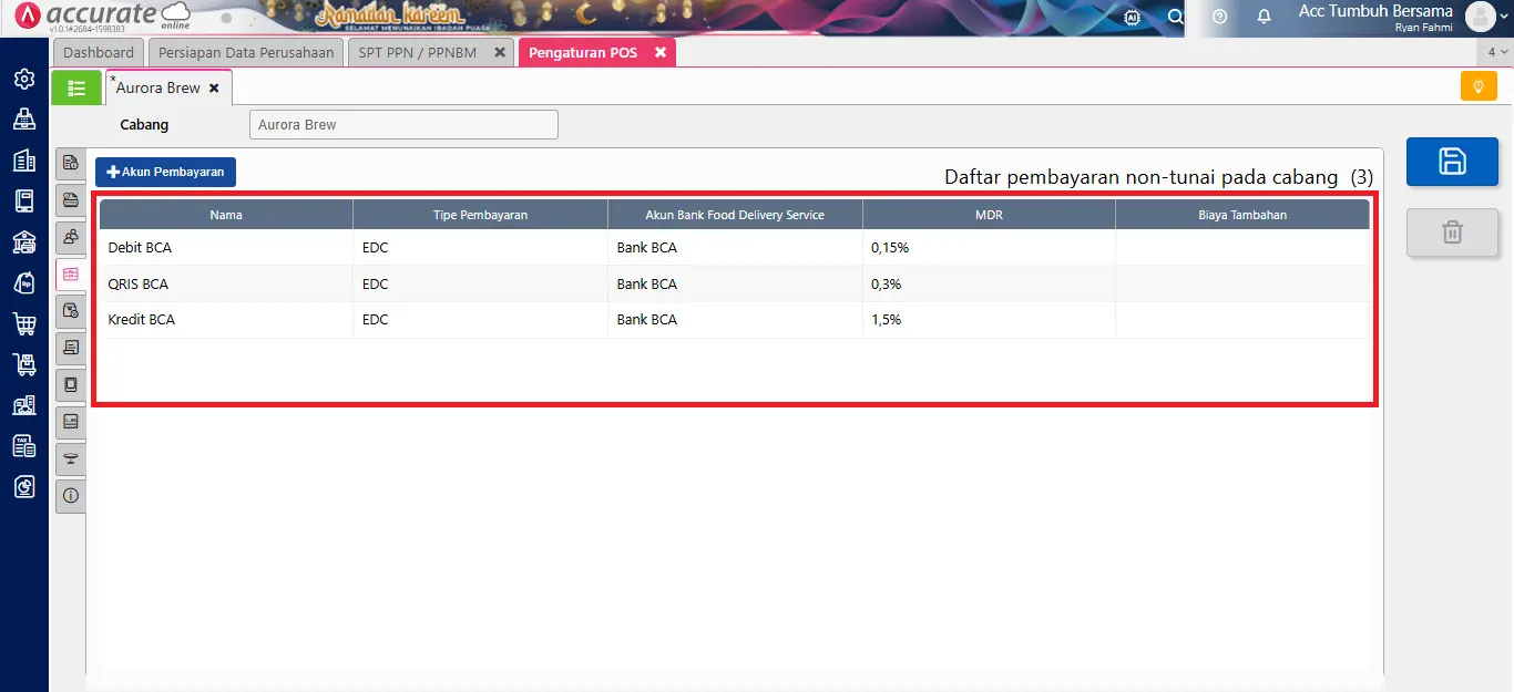 integrasi Accurate POS ke EDC BCA